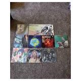 10 records: Neil Diamond Gold, 2 Aerosmith, Fragile Yes, Frampton Comes Alive, Ted Nugents, & more