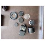 Bushnell binoculars, Olympus 35 RC camera, minolta x-700 camera with bag