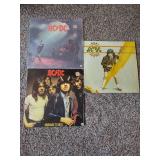 3 Vintage AC/DC Albums: Let there Be Rock, High Voltage and Highway to Hell