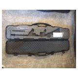Thompson hard case gun case, Plano hard case gun case, and Thompson Chicago typewriter hard case gun case