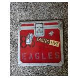 10 Records:Eagles Live, Zappa/Mothers, Gary Numan, 20 Giant hits, Reo Speedwagon, Ted Nugents, Scorpions, Rare Earth in concert