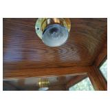 Multi Shelf Glass Corner Curio Cabinet With Light