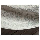 Adirondack Ivory/Sage 6 ft. x 6 ft. Round Border Area Rug