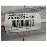 Adirondack Ivory/Slate 6 ft. x 6 ft. Round Distressed Border Area Rug