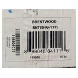 Brentwood Light Gray/Blue 11 ft. x 15 ft. Speckled Floral Border Area Rug