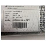 California Tropical Olive 5 ft. x 7 ft. Tropical Indoor Outdoor Area Rug