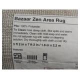 Bazaar Zen Cream 5 ft. x 7 ft. Abstract Area Rug