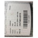 Waikiki Blue/White 8 ft. x 10 ft. Bordered Indoor/Outdoor Area Rug