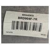 Braided Gray/Black 7 ft. x 7 ft. Round Striped Area Rug