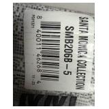 Chevron Modern Concentric Squares Black/Light Gray 5 ft. x 8 ft. Indoor/Outdoor Area Rug