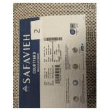 Courtyard Green/Gray 7 ft. x 7 ft. Diamond Lattice Indoor/Outdoor Patio Square Area Rug