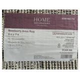 Shag Black and White 5 ft. x 7 ft. Menswear Polypropylene Area Rug