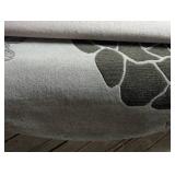 Soho Light Grey 6 ft. x 6 ft. Round Floral Area Rug