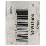 Soho Light Grey 6 ft. x 6 ft. Round Floral Area Rug