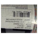 Monaco Teal/Orange 5 ft. x 5 ft. Abstract Round Area Rug