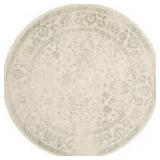 Adirondack Ivory/Sage 6 ft. x 6 ft. Round Border Area Rug