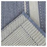 Amberview Blue 5 ft. x 7 ft. Border Indoor/Outdoor Area Rug