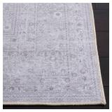 Tucson Beige 8 ft. x 10 ft. Machine Washable Border Floral Area Rug
