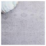 Tucson Beige 8 ft. x 10 ft. Machine Washable Border Floral Area Rug