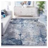 SAFAVIEH Area Rug 8x10 - Aston Collection - Large - Navy & Grey, Modern Abstract Design, Non-Shedding & Easy Cleaning