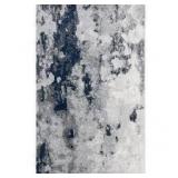 Adirondack Navy/Gray 5 ft. x 8 ft. Distressed Abstract Area Rug