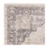 Brentwood Cream/Gray 10 ft. x 10 ft. Square Floral Medallion Border Area Rug