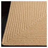 Braided Beige/Tan 8 ft. x 8 ft. Solid Color Gradient Square Area Rug