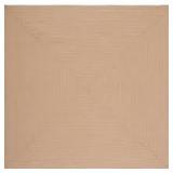 Braided Beige/Tan 8 ft. x 8 ft. Solid Color Gradient Square Area Rug