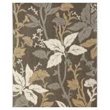 Blooming Flowers Gray 5 ft. x 7 ft. Area Rug