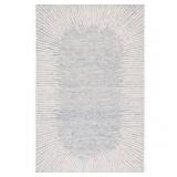 Abstract Blue/Ivory 6 ft. x 9 ft. Marle Eclectic Area Rug