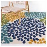 Park Pointe Multi Color 5 ft. x 7 ft. Burst Indoor/Outdoor Area Rug