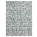 Light Blue/White 5 ft. x 7 ft. Abstract Area Rug