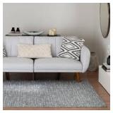 Light Blue/White 5 ft. x 7 ft. Abstract Area Rug