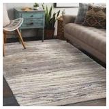 Bazaar Stripe Shag Ivory 5 ft. x 7 ft. Area Rug
