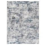 Adare Blue 7 ft. x 9 ft. Painterly Polyester Area Rug
