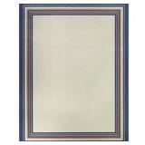Multi-Colored 5 ft. x 7 ft. Striped Border Indoor/Outdoor Area Rug