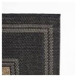 Black/Brown 5 x 7 Border Indoor/Outdoor Area Rug
