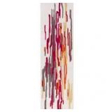 Rodeo Drive Ivory/Red 2 ft. x 8 ft. Abstract Runner Rug