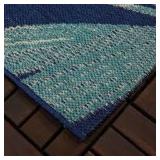 Blue Palm 5 ft. x 7 ft. Indoor/Outdoor Area Rug