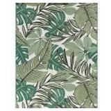 Green 7 ft. x 9 ft. Botanical Indoor/Outdoor Patio Area Rug