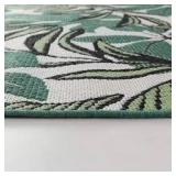 Green 7 ft. x 9 ft. Botanical Indoor/Outdoor Patio Area Rug