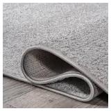 Haze Solid Low-Pile Light Gray 10 ft. x 14 ft. Area Rug