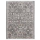 Skyline Gray 6 ft. x 9 ft. Floral Area Rug