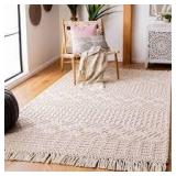 Natura Ivory/Pink 6 ft. x 9 ft. Geometric Area Rug