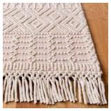 Natura Ivory/Pink 6 ft. x 9 ft. Geometric Area Rug