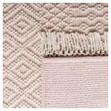 Natura Ivory/Pink 6 ft. x 9 ft. Geometric Area Rug