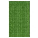 Evergreen Collection 8 ft. x 10 ft. Indoor/Outdoor Green Low Pile Artificial Grass Runner Rug, 7 ft. 10 in.x 9 ft.10 in.