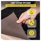 Boat Carpet 6 ft. W x 29.5 ft. L Waterproof Indoor Outdoor Carpet, Black