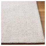 Abstract Ivory/Beige 8 ft. x 10 ft. Solid Area Rug