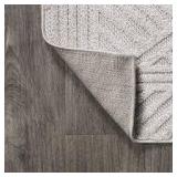 Jordan High-Low Pile Art Deco Geometric Beige 5 ft. x 8 ft. Indoor/Outdoor Area Rug